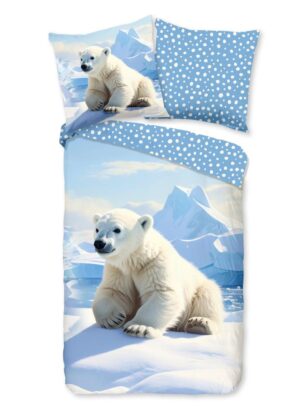 Good Morning dekbedovertrek Emric - Blauw - 135 x 200 cm - 100% katoen