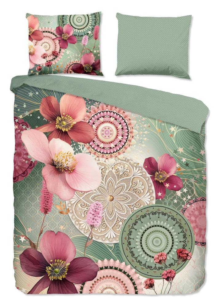 HIP dekbedovertrek Reginia - Groen - 200 x 220 cm - 100% katoen