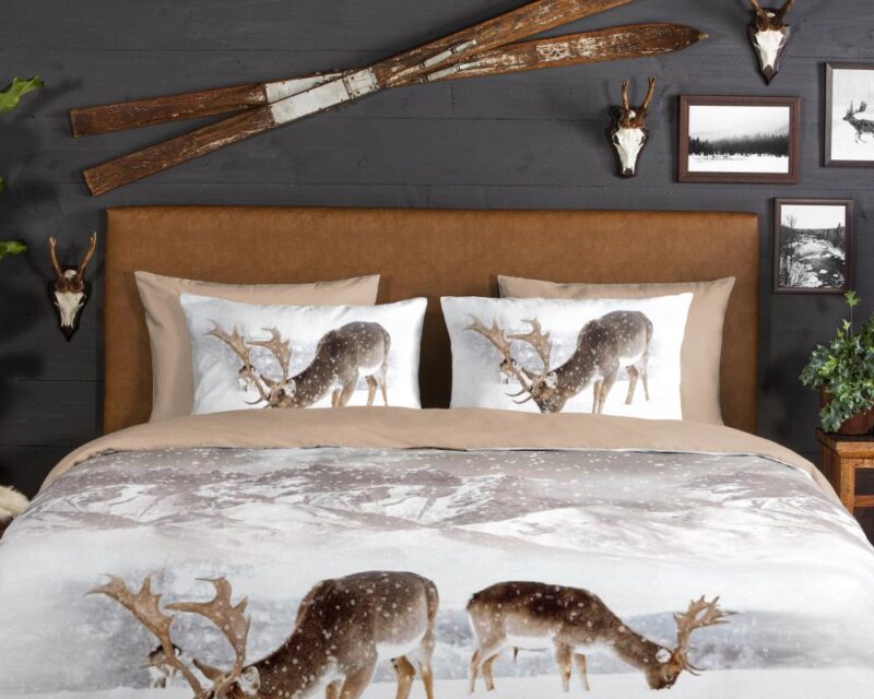 Beddengoed Winter 155 x 220 cm van Good Morning, Bruin