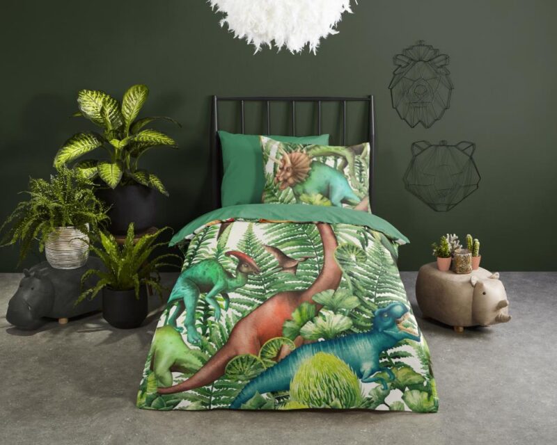 100% katoen dekbedset Prehistory van Good Morning in 135 x 200 cm