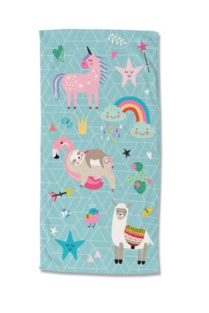 Good Morning strandlaken Moody - Blauw - 75 x 150 cm - 100% Polyester