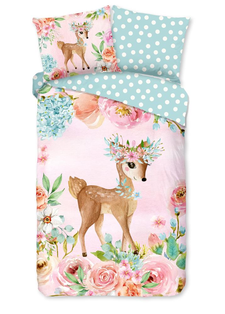 Sweet overtrek van Good Morning, 140 x 220 cm, kussensloop 60 x 70 cm