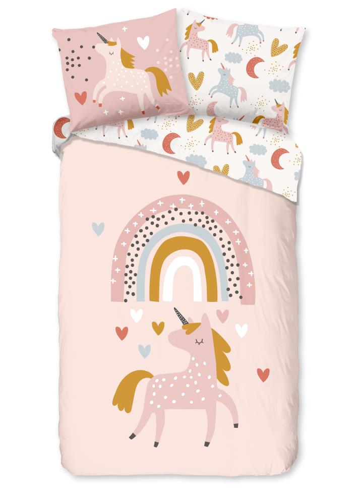 Good Morning dekbedovertrek Unilove - Multicolor - 140 x 220 cm - 100% katoen