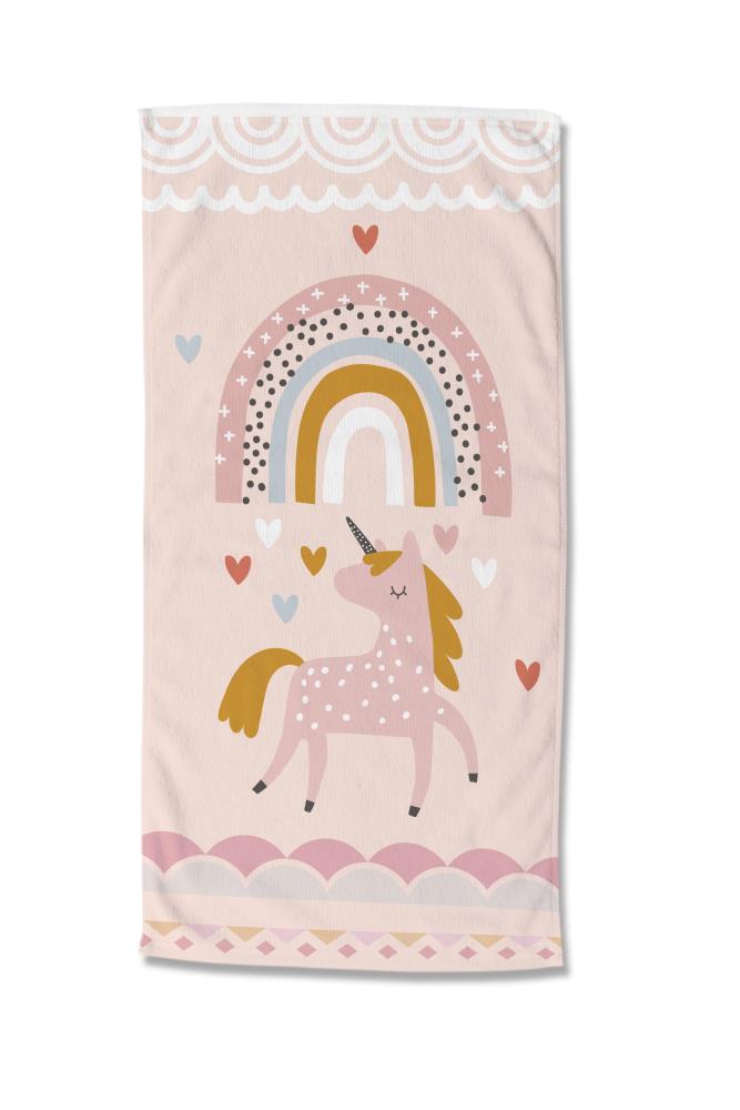 Good Morning strandlaken Unilove - Multicolor - 75 x 150 cm - 100% Polyester