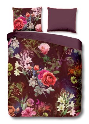 Descanso dekbedovertrek Simone - Rood - 140 x 220 cm - 100% organisch katoen