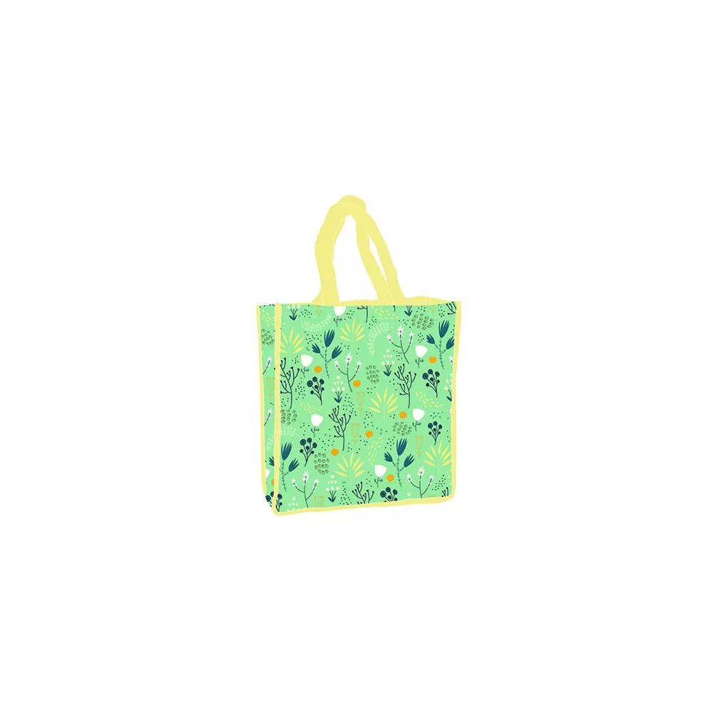 Sweet Home tas Flower Green 34 x 32 x 12 cm - Groen - 34 x 32 x 12 cm - Polyester