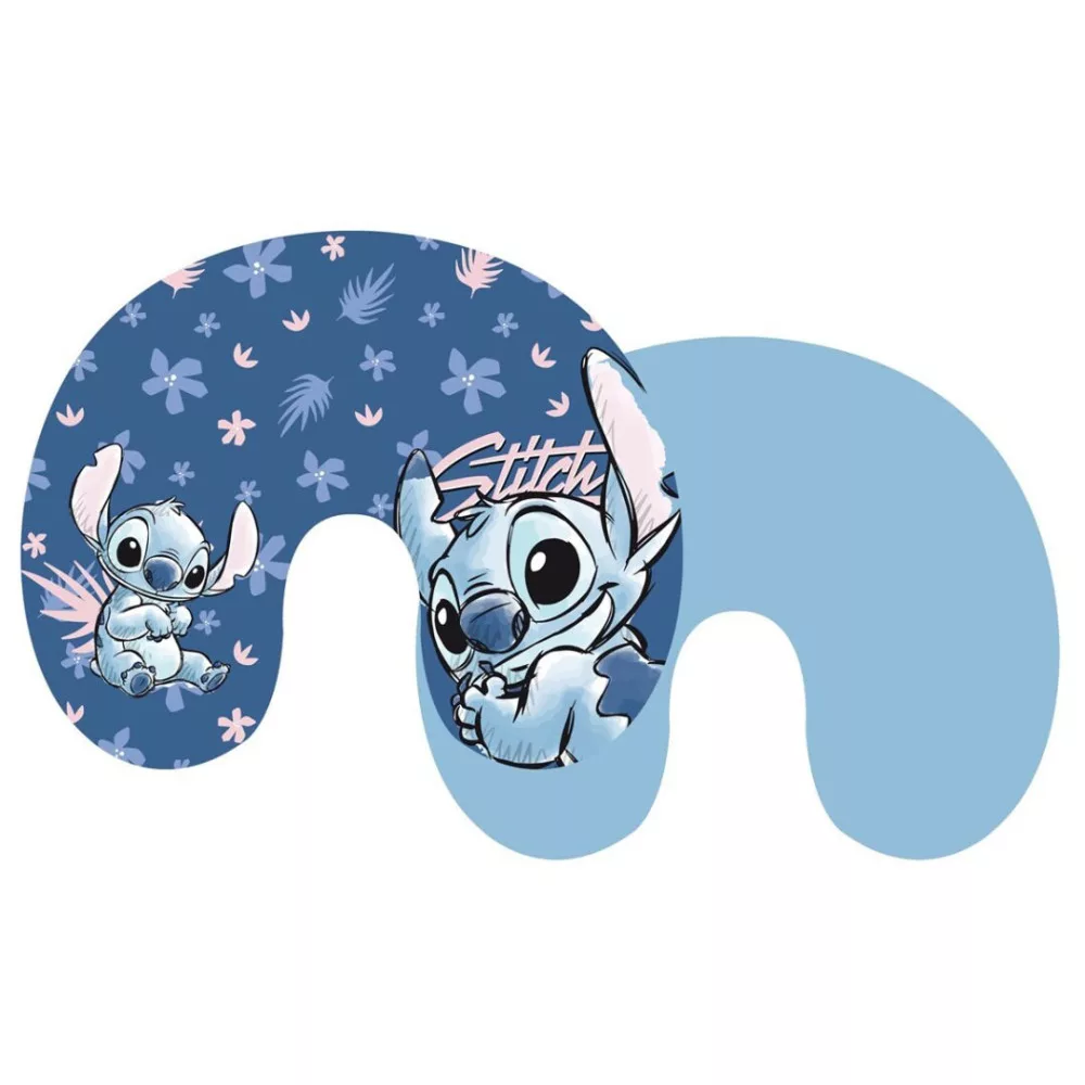 Lilo en Stitch sierkussen travel neck 35 x 30 cm Blue - Blauw - 35 x 30 cm - Polyester