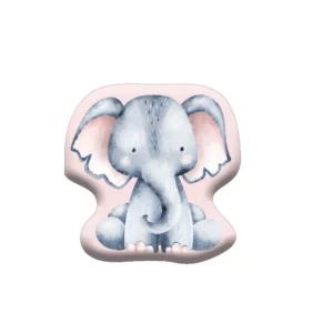 Sweet Home sierkussen Elephant Pink shape Velour 40 x 40 c - Grijs - 40 x 40 cm - Polyester