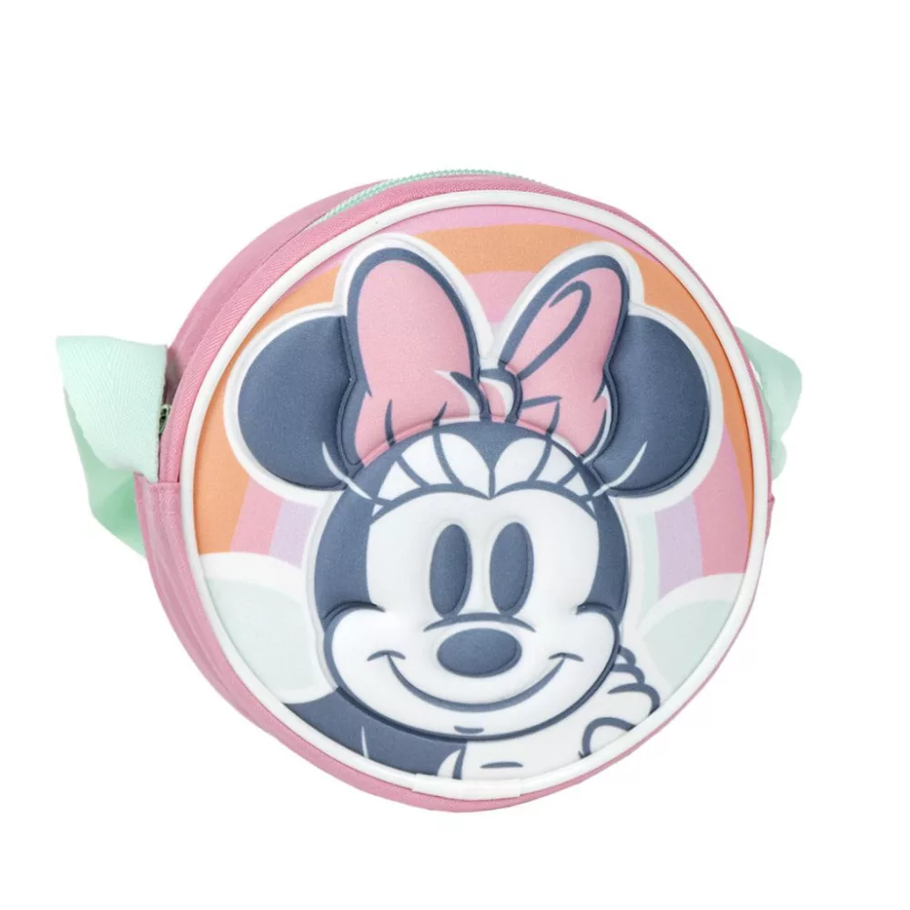 Disney Minnie Mouse tas Pastel 3D 13 x 13 cm - Roze - 13 x 13 cm - Polyester