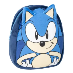 Sonic tas plush 22 x 18 cm - Blauw - 22 x 18 cm - Polyester