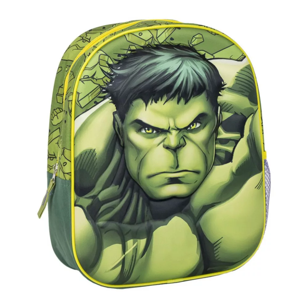 Marvel Avengers tas Hulk 3D 31 x 25 cm - Groen - 31 x 25 cm - Polyester
