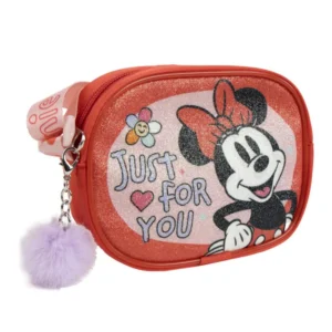 Disney Minnie Mouse tas You glitter shoulder crossbody 15 x - Rood - 15 x 11 cm - Polyester