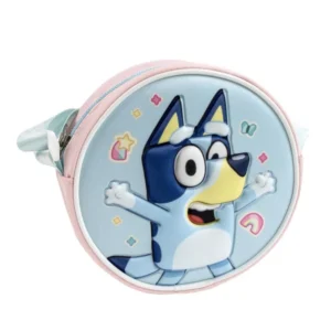 Bluey tas Cheerful 3D 13 x 13 cm - Blauw - 13 x 13 cm - Polyester