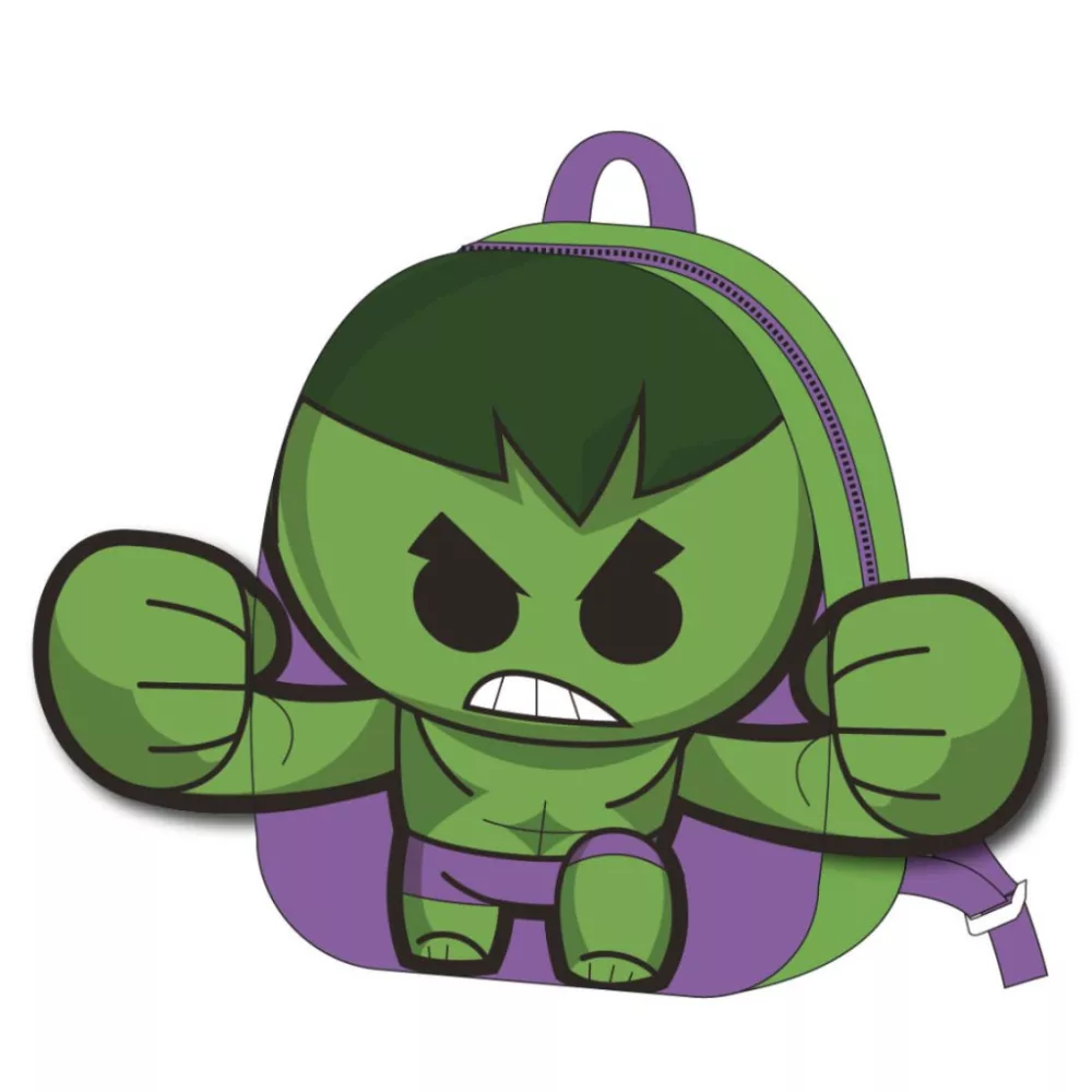 Marvel Avengers tas Hulk plush 22 x 18 cm - Groen - 22 x 18 cm - Polyester
