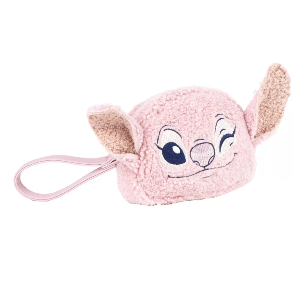 Lilo en Stitch tas Angel fleece 15 x 11 cm - Roze - 15 x 11 cm - Polyester