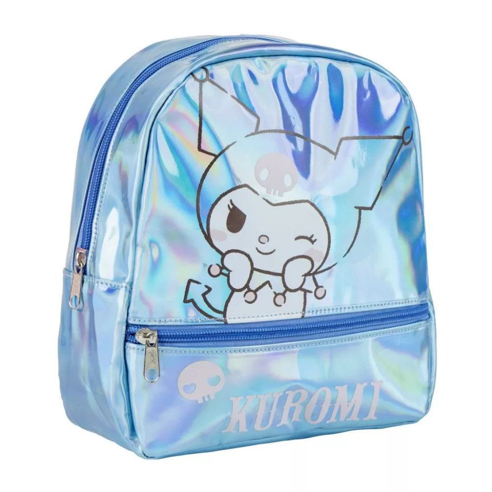 Hello Kitty tas Kuromi Iridescent holographic 23 cm - Blauw - 23 cm - Polyester