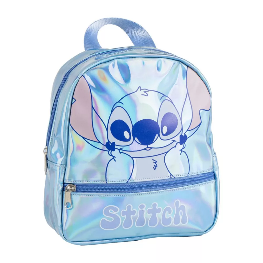 Lilo en Stitch tas Iridiscente holographic 23 cm - Blauw - 23 cm - Polyester