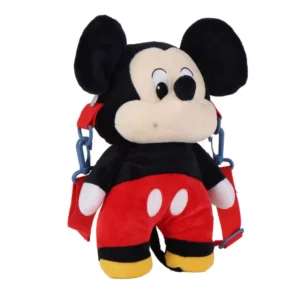 Disney Mickey Mouse tas Smile plush 28 cm - Zwart - 28 cm - Polyester