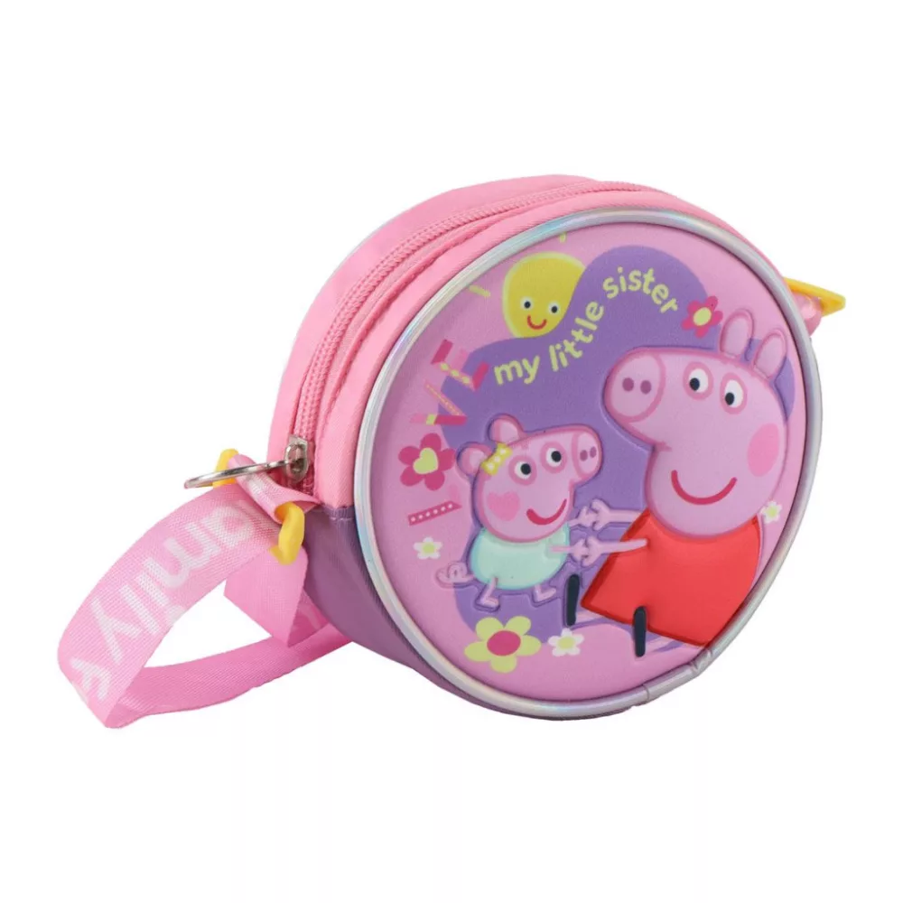 Peppa Pig tas My Little Sister 3D 13 x 13 cm - Roze - 13 x 13 cm - Polyester