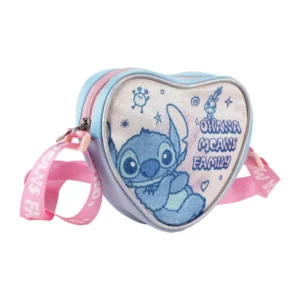 Lilo en Stitch tas Ohana glitter 15 x 14 cm - Multicolor - 15 x 14 cm - Polyester