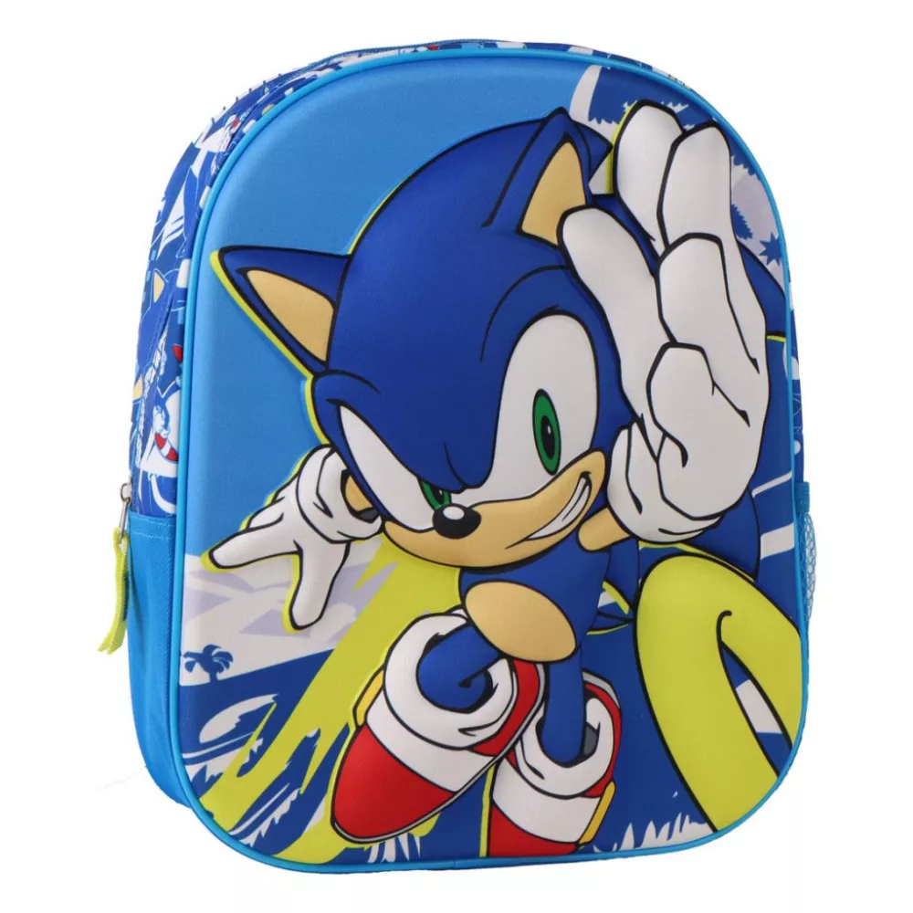 Sonic tas Power Run 3D 30 x 25 x 12 cm - Blauw - 30 x 25 x 12 cm - Polyester
