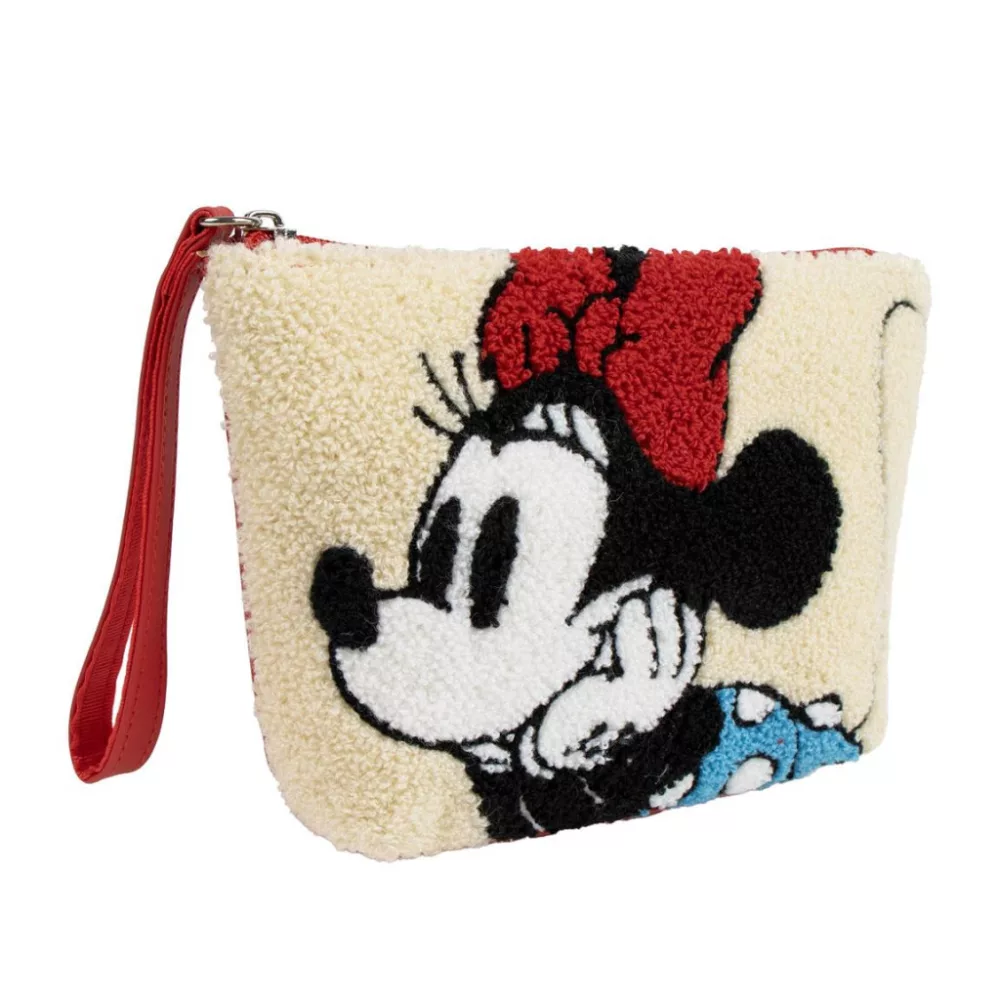 Disney Minnie Mouse tas Dreaming plush cosmetic 22 x 14 cm - Rood - 22 x 14 cm - Polyester