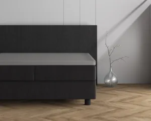Dreamhouse hoeslaken Grijs 160/180 x 200/220 cm - Zwart - 100% Katoen gebreid