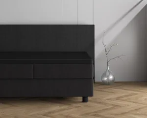 Dreamhouse hoeslaken Zwart 190/200 x 220/230 cm - Grijs - 100% Katoen gebreid