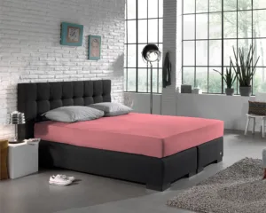 Dreamhouse hoeslaken Roze 160/180 x 200 cm - Roze - 100% katoen