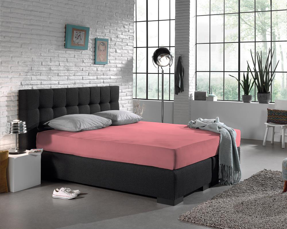 Dreamhouse Enkel Jersey 135 gr. Hoeslaken Roze 190/200 x 200/220 cm