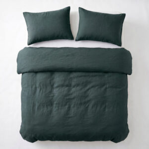 Dreamhouse bed - Donker Groen - 240 x 220 cm - Katoen - kussensloop 60 x 70 cm