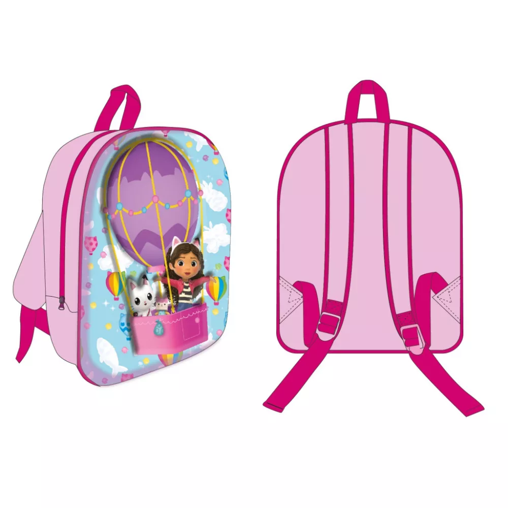 Gabby's Dollhouse tas Hot Air Balloon 3D 30 x 26 x 10 cm - Roze - 30 x 26 x 10 cm - Polyester