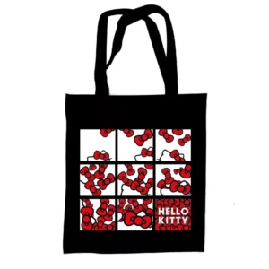 Hello Kitty tas Bows canvas 38 x 44 cm - Zwart - 38 x 44 cm - Polyester