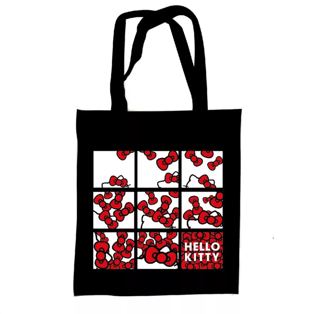 Hello Kitty tas Bows canvas 38 x 44 cm - Zwart - 38 x 44 cm - Polyester