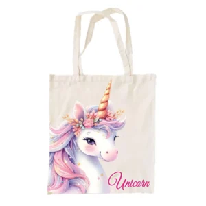 Sweet Home tas Unicorn Mystic canvas 38 x 44 cm - Beige - 38 x 44 cm - Polyester