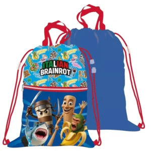 Sweet Home tas Brainrot Italian Deluxe 45 x 35 cm - Blauw - 45 x 35 cm - Polyester