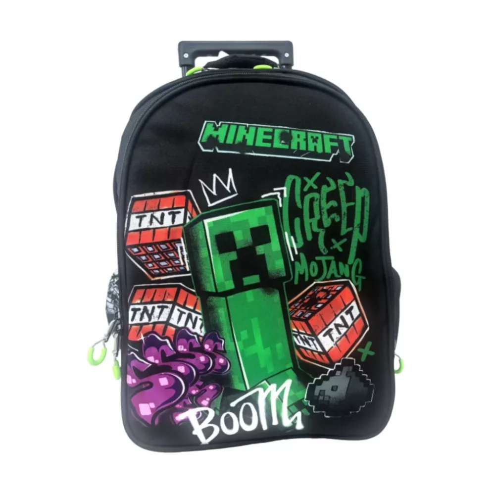 Minecraft tas - Zwart - 46 x 35 x 20 cm - Polyester