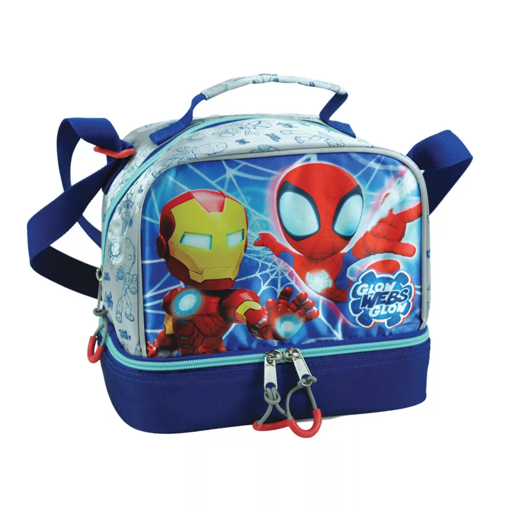 Spiderman tas Spidey Glow thermo lunch 20 x 15 x 2 - Blauw - 20 x 15 x 21 cm - Polyester