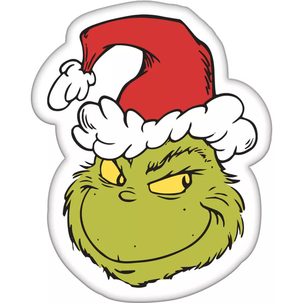 Grinch sierkussen Smile 36 x 29 cm - Groen - 36 x 29 cm - Polyester