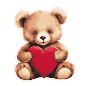 Sweet Home sierkussen Bear Heart Teddy Bear 39 x 33 cm - Bruin - 39 x 33 cm - Polyester