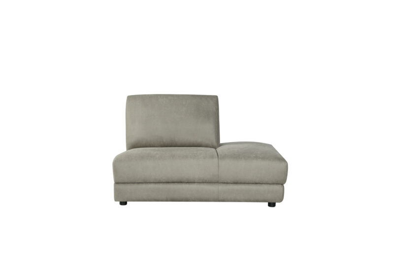 LABEL51 Bank Tivoli - Taupe - Micro Suede - Ottomane Rechts