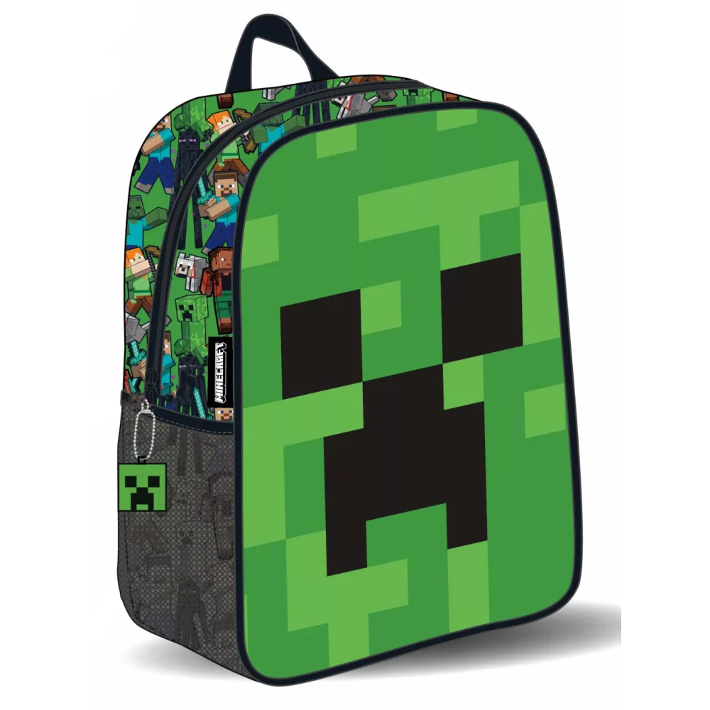 Minecraft tas Face 3D 30 x 24 x 8 cm - Groen - 30 x 24 x 8 cm - Polyester