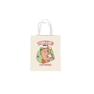 Capybara tas Chillin cotton 38 x 44 cm - Beige - 38 x 44 cm - Polyester