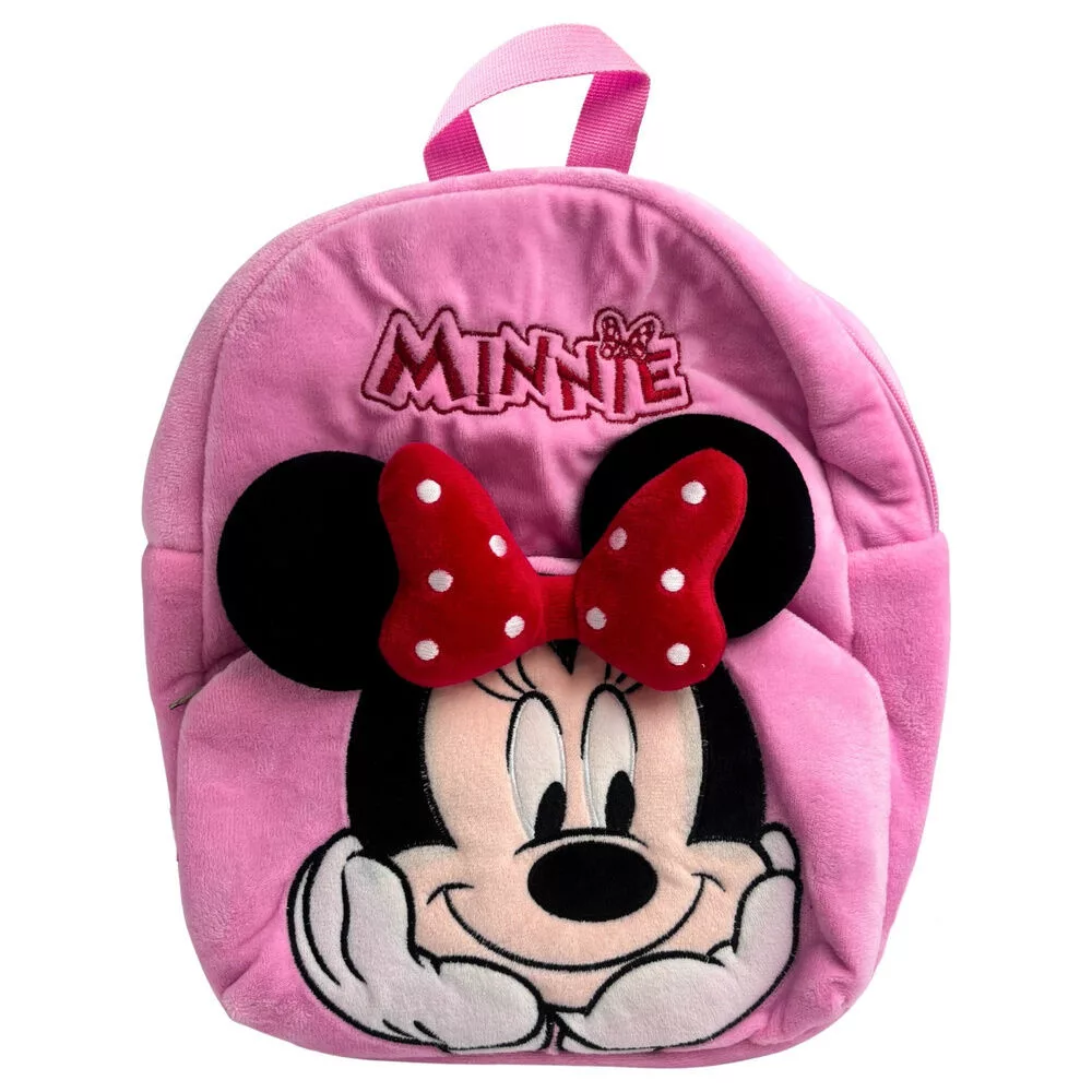 Disney Minnie Mouse tas Smile 3D plush 30 x 24 x 8 cm - Roze - 30 x 24 x 8 cm - Polyester