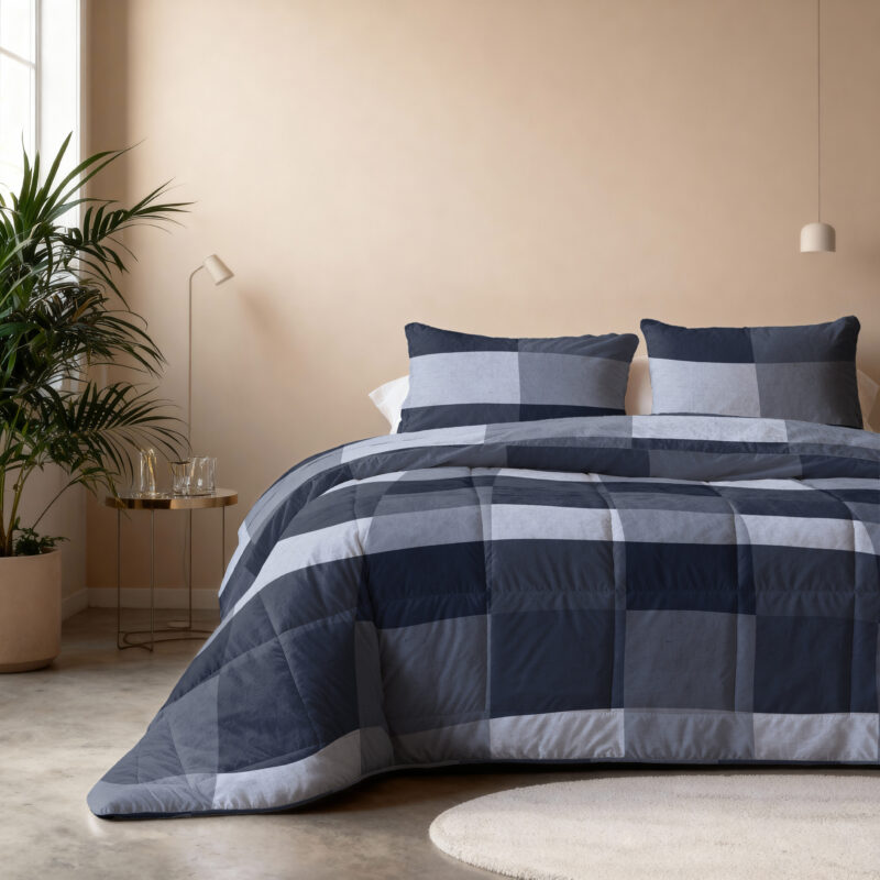 Dekbed Anne Blauw 200 x 200 Met Kussenslope 200 x 200 cm van Sleeptime, Blauw