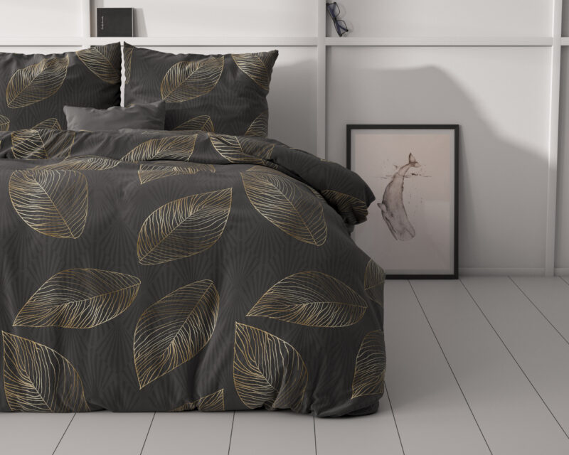 Golden leaf Antraciet 200 x 220 Sleeptime