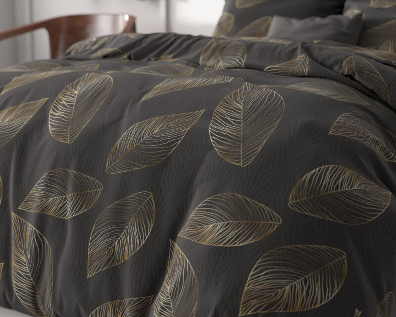 Golden leaf Antraciet 200 x 220