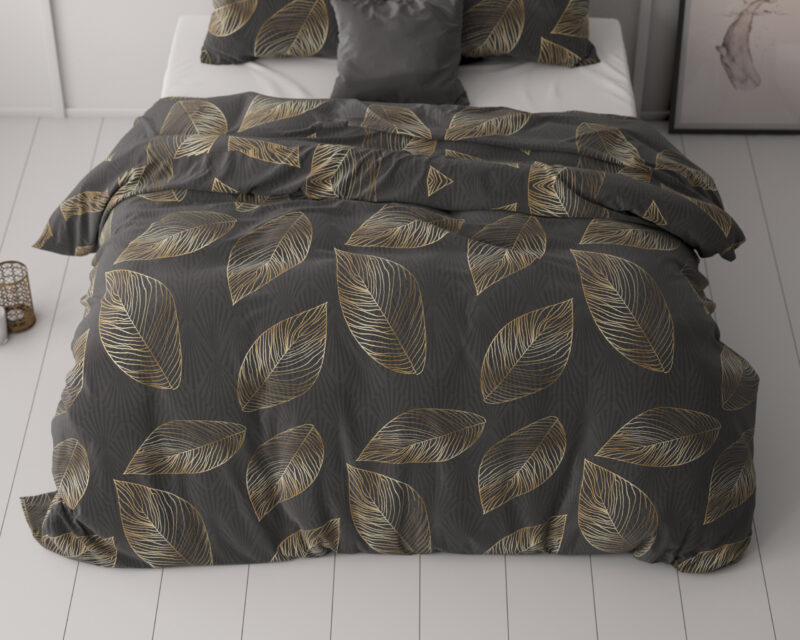 Sleeptime Golden Leaf Antraciet 200 x 220