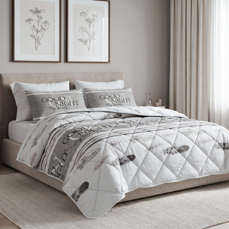 Sleeptime dekbed 240 x 200 cm van 100% Microvezel, Goodnight Zand 240 x 200 Met Kussens