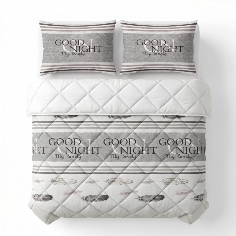 Sleeptime dekbed Goodnight Zand 240 x 200 Met Kussens - Zand - 240 x 200 cm - 100% Microvezel